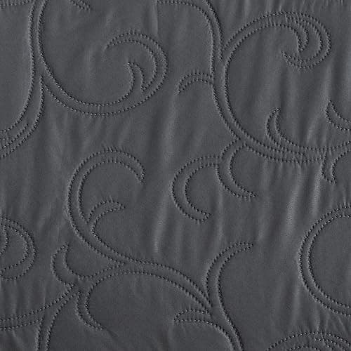 100% Waterproof Recliner Chair Cover, Non-Slip Fabric for Living Room — Dark Gray