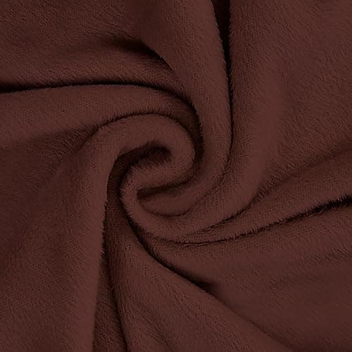 U-NICE HOME Velvet Sofa Covers for 3 Cushion Couch (Large, Dark Grey) — Chocolate