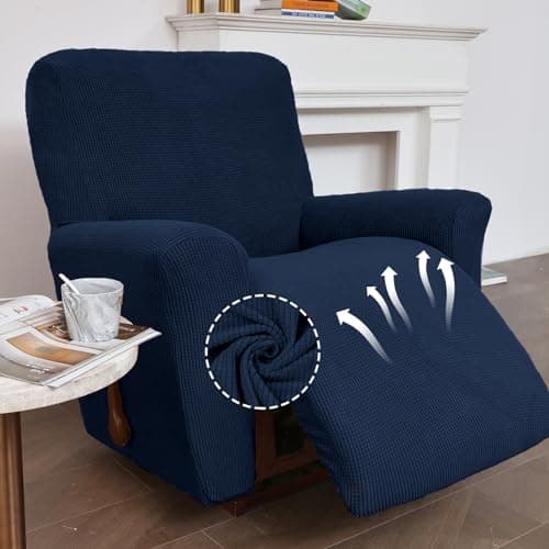 Keukuou Lazy Boy Recliner Chair Covers for Dog and Kids, Navy Blue
| Stretchable Recliner Cover with Elastic Bottom for Lazy Boy Chair, 1 Piece Furniture Protector
| Keukuou Recliner Chair Cover, Lazy Boy Style, Stretchy Navy Blue Slipcover for Dog