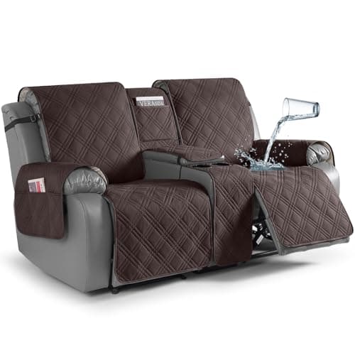 TAOCOCO 100% Waterproof 2 Seater Loveseat Recliner Pet & Kids Cover (Chocolate)