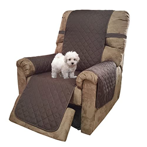 U-NICE HOME Oversized Recliner Chair Covers, Water Resistant & Pet Friendly (28", Coffee/Beige)