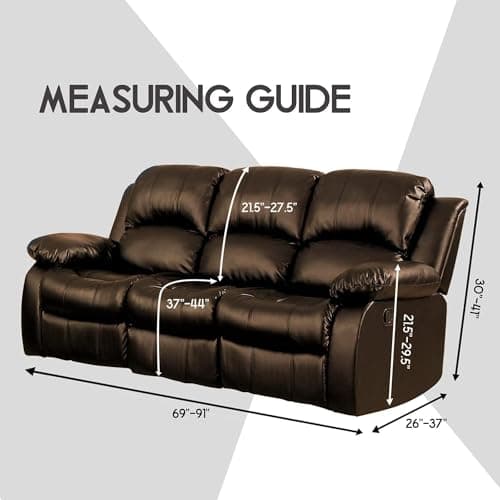 ULTICOR 8-Piece Stretch Recliner Sofa Covers for 3-Seater Cushions (Chocolate)