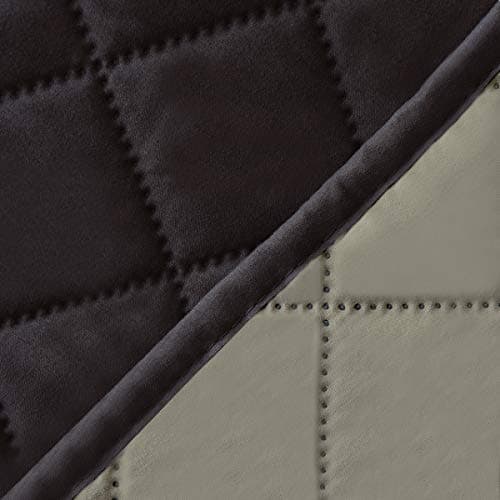 Easy-Going Reversible Loveseat Couch Cover, Gray/Light Gray — Chocolate/Beige