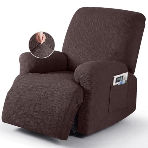 Timeless Extra Wide Recliner Chair Cover, Coffee