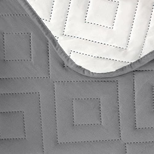 H.VERSAILTEX Reversible Water Resistant Recliner Cover for Pets & Kids — Light Grey/Beige