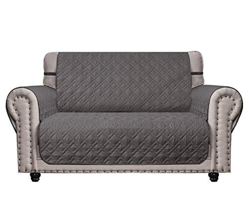 Ameritex Water-Resistant Loveseat Cover with Nonslip Paws (54", Dark Grey)