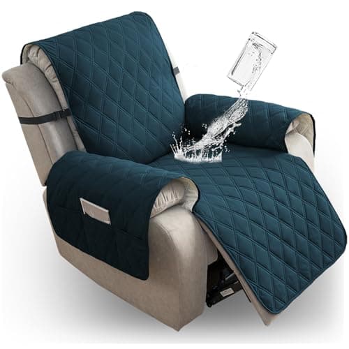 100% Waterproof Recliner Chair Cover with Elastic Band (Khaki, 28") — Dark Green
