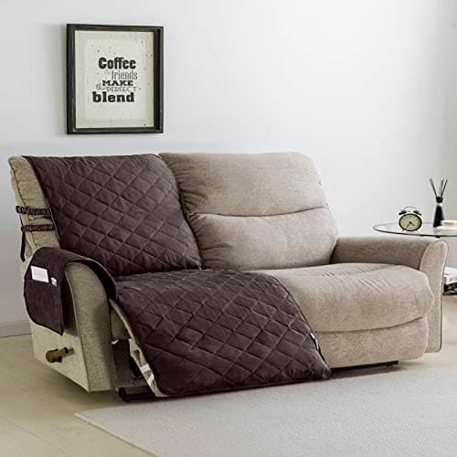 STONECREST Waterproof Microsuede Recliner Slipcover (Chocolate, 35" Left Side)