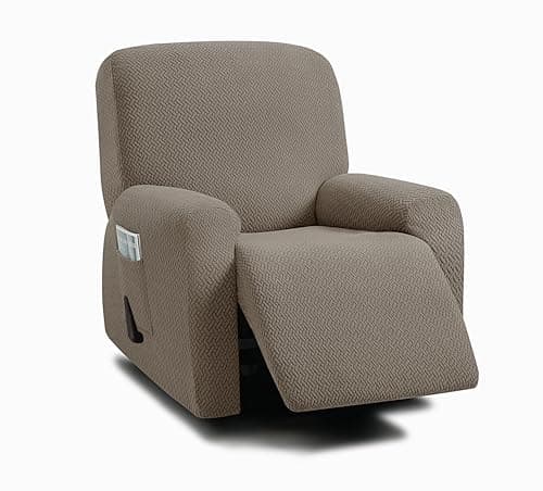 ULTICOR Stretch Recliner Sofa Covers for 3-Cushion Couch (Light Grey, 3 Seater) — Taupe