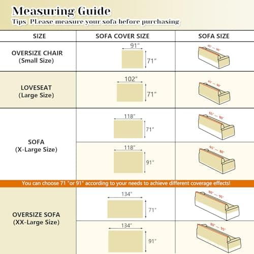 MEETSKY Beige Couch Cover for 3-Cushion Sofa PetProtective