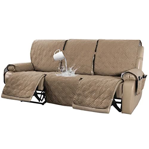 Turquoize Large Taupe 100% Waterproof Recliner Sofa Cover