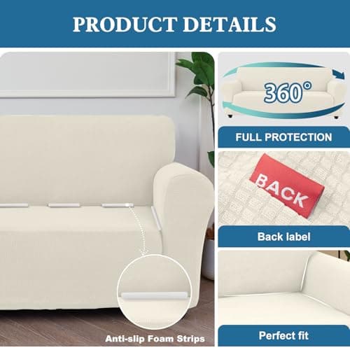 Waterproof Couch Cover for Pets, Dual Layer TPU Protector (Sofa, Beige)