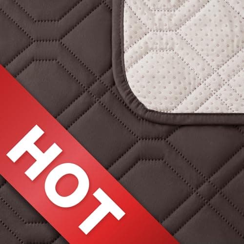 VANSOFY Waterproof 1-Piece Washable Recliner Couch Cover with Straps Protection — Chocolate