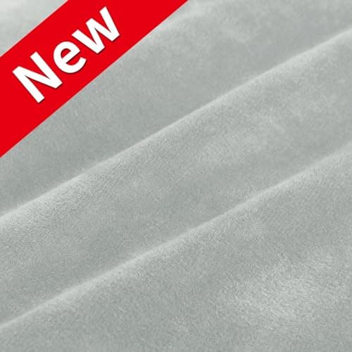 MAXIJIN Velvet Chaise Cover for L Shaped Sofa with Elastic Bottom (Gray) — Silver Grey