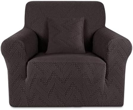 Stretch Chair Sofa Slipcover with Non-Slip Armchair Cover for Soft Protection (1 Seater, Ivory) OEKO-TEX STANDARD 100  
Stretch Armchair Cover with Non-Slip Back for Comfort and Easy Cleaning (1 Seater, Ivory) OEKO-TEX STANDARD 100  
Soft Jacquard Th