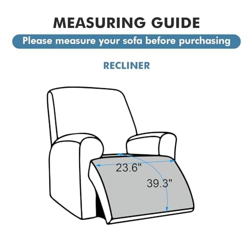 Genina 100% Waterproof Recliner Chair Cover, Anti-Slip Furniture Protector for Pets Dogs (Coffee)