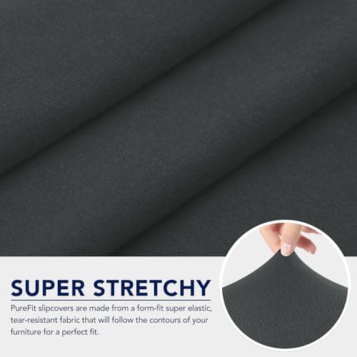 PureFit Dual Waterproof Recliner Cover - Stretch Non-Slip Fleece, Dark Gray