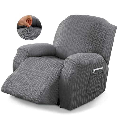 Soft Couch Cover for Recliner, Leakproof Dog and Pet Protector (Dark Grey)