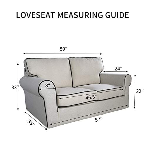 PureFit Stretch Loveseat Sofa Slipcover Dark Gray