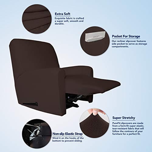 PureFit Super Stretch Recliner Sofa Slipcover – Chocolate