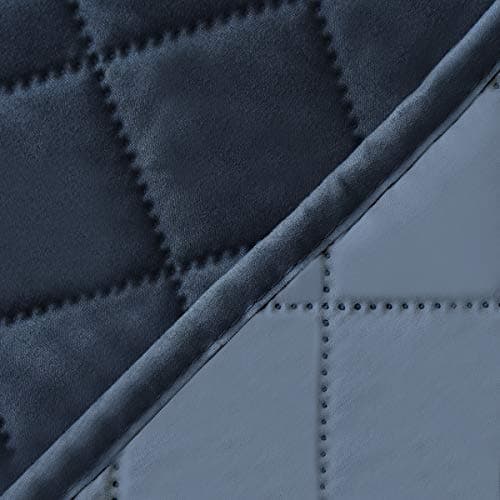 Easy-Going Reversible Loveseat Couch Cover, Gray/Light Gray — Dark Blue/Light Blue