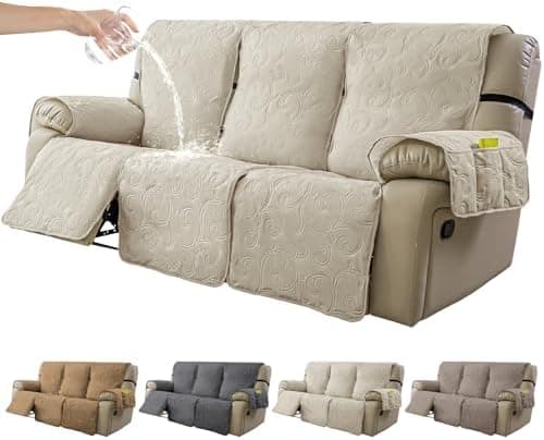 100% Waterproof Recliner Chair Cover for Pets and Kids (Beige, 2|6" Recliner Chair)
100% Waterproof Non-Slip Fabric Recliner Couch Cover for Living Room (Beige, 2|6" Recliner Chair)
Washable 100% Waterproof Recliner Chair Cover for Pets and Kids (Bei