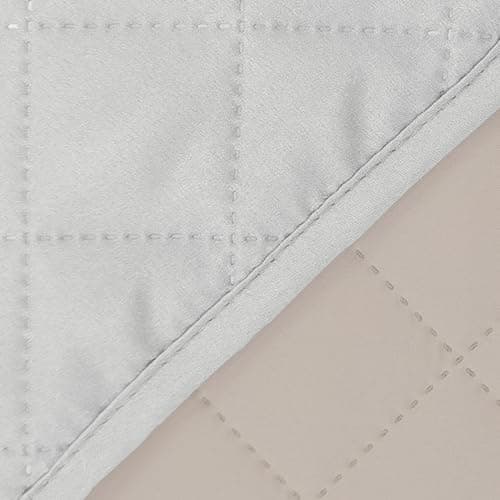 Reversible Chocolate/Beige Loveseat Sofa Cover Protector — Light Grey/Beige