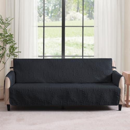 Water-Repellent White Recliner Slipcover, Stay-In-Place Pet-Friendly Washable Cover (22") — Blue Gray