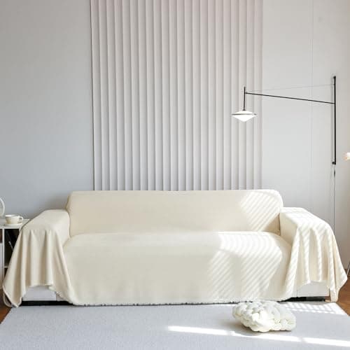 ROOMLIFE Reversible Sofa Covers for 3 Seat Reclining Futon - Washable Kids & Pet Protector 71"x134" — Ba#beige