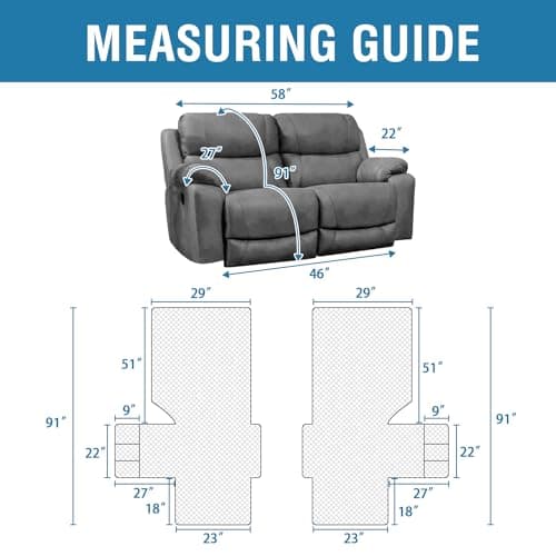 H.VERSAILTEX 100% Waterproof Recliner Cover, Rocket Gray