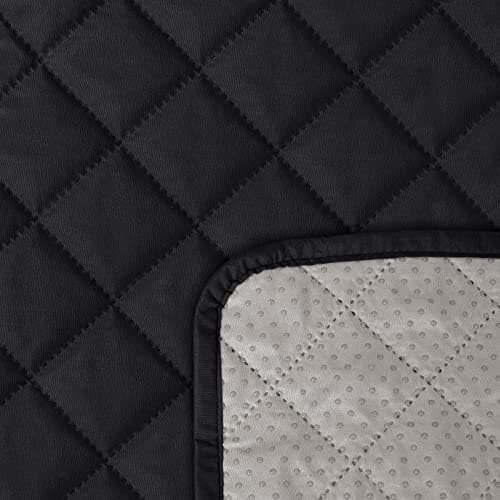 Waterproof Loveseat Recliner Cover for 2 Seat Sofa, Dark Gray - Kids and Pets Friendly — Black
