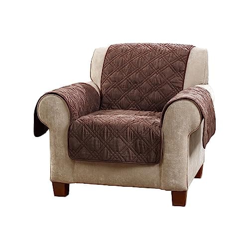 SureFit Chocolate Non-Slip Microfiber Recliner Cover