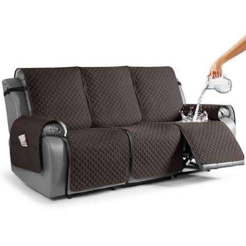 TAOCOCO Chocolate Washable 3 Seater Recliner Sofa Slipcover
