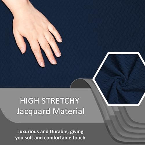ULTICOR 1 Seat Recliner Cover, Jacquared Stretch, Soft & Machine Washable (Navy)