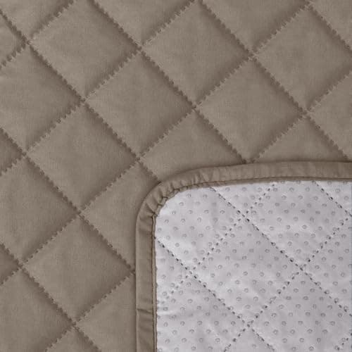 Waterproof Loveseat Recliner Cover for 2 Seat Sofa, Dark Gray - Kids and Pets Friendly — Taupe