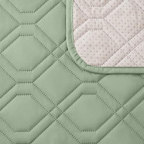 VANSOFY Waterproof 1-Piece Washable Recliner Couch Cover with Straps Protection — Light Green