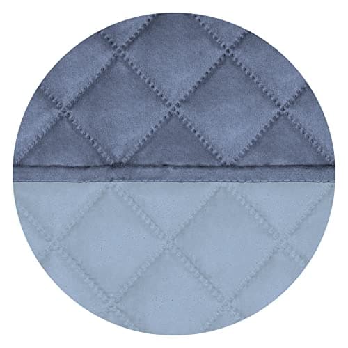 PureFit Water Resistant Reversible Sofa Cover for Reclining Couch (3 Seat, Gray/Light Gray) — Dark Blue/Light Blue