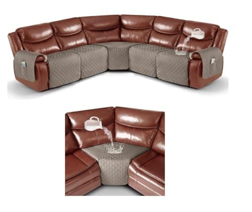 Ruaozz Khaki Recliner Sectional & Corner Sofa Covers