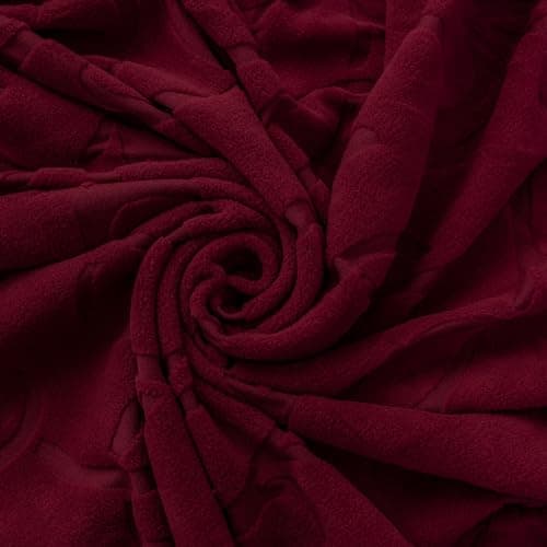 Soft Jacquard Stretch Recliner Sofa Slipcover 3-Cushion Sectional — Wine Red