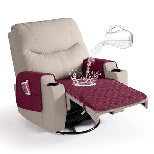 Ruaozz Waterproof Recliner Cover for Reclining Chair with Arms (Charcoal Grey, Medium-25'')
| Ruaozz Non Slip Chair Covers for Reclining Chair with Pocket (Charcoal Grey, Medium-25'')
| Ruaozz Washable Seat Cover for Reclining Chair with Arms (Charc 