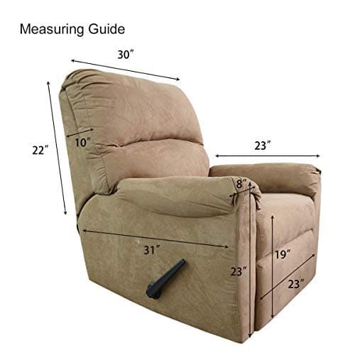Dark Gray Stretch Jacquard Recliner Couch Cover, Washable Sofa Protector