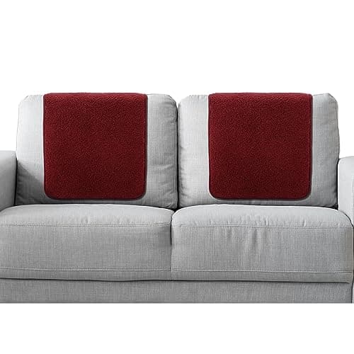 Frienda Recliner Headrest Covers for Furniture — Burgundy