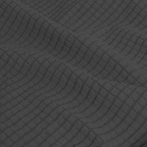 Pet and Kid-Friendly Large Dark Gray Stretch Couch Cover