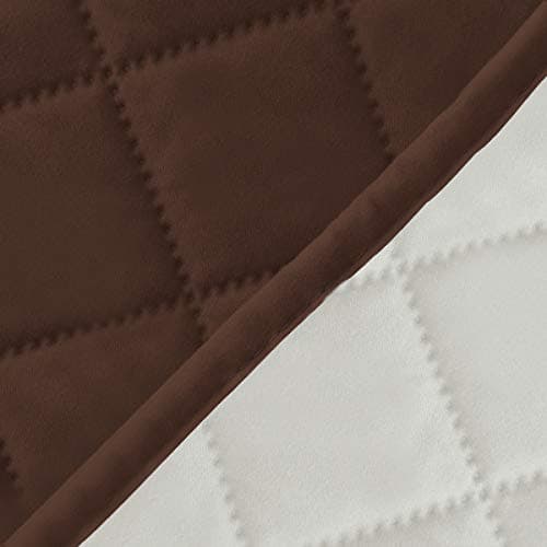 Easy-Going Reversible Loveseat Couch Cover, Gray/Light Gray — Coffee/Ivory