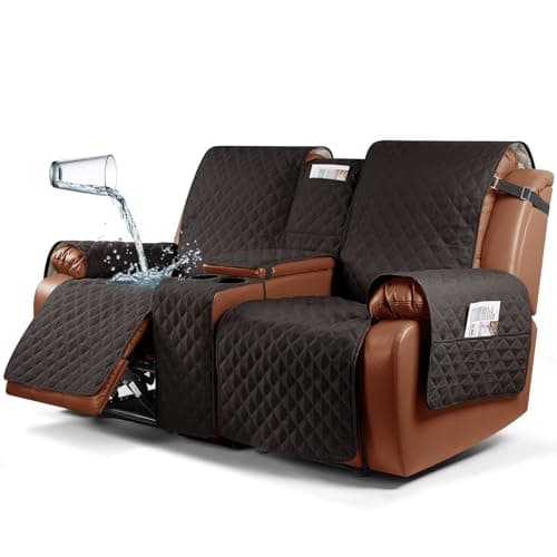 Ruaozz Waterproof Recliner Loveseat Cover for Pet Owners OEKO-TEX STANDARD 100 Non-Slip Couch Covers Kid and Dog Pet Protection (Chocolate, 2 Seater)  
Ruaozz Waterproof Recliner Loveseat Cover for Kids and Pets OEKO-TEX STANDARD 100 Non-Slip Couch P