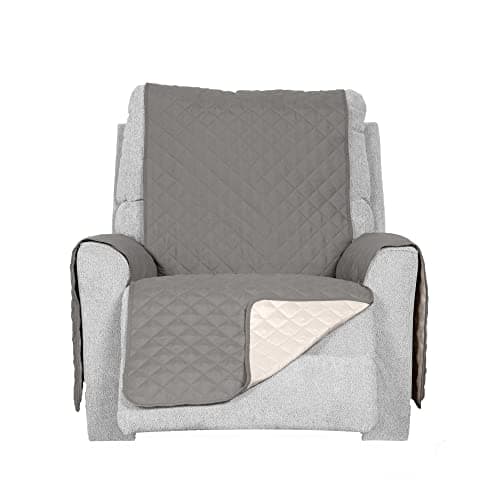 Furhaven Water-Resistant Reversible Recliner Chair Cover - Gray/Mist