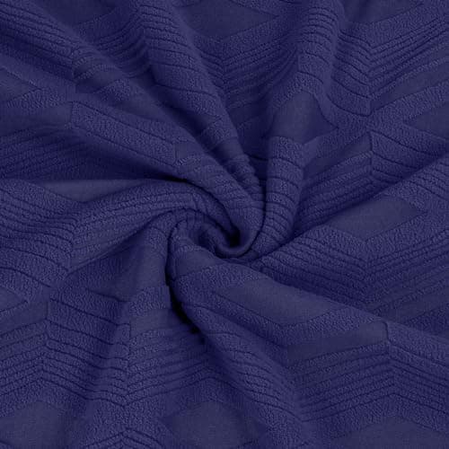 TAOCOCO Dark Grey Stretch Jacquard Recliner Loveseat Cover — Dark Blue