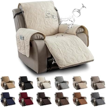 100% Waterproof Recliner Chair Cover for Pets and Kids (Beige, 2|6" Recliner Chair)
100% Waterproof Non-Slip Fabric Recliner Couch Cover for Living Room (Beige, 2|6" Recliner Chair)
Washable 100% Waterproof Recliner Chair Cover for Pets and Kids (Bei