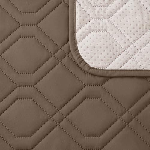 Waterproof Loveseat Recliner Cover with Console for Pets - Chocolate — Brown