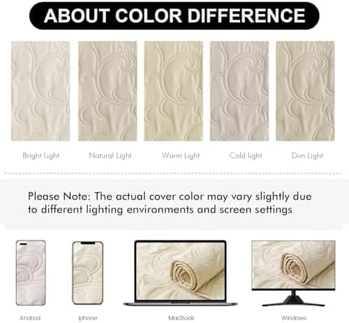 100% Waterproof Recliner Chair Cover for Pets and Kids (Beige, 2|6" Recliner Chair)
100% Waterproof Non-Slip Fabric Recliner Couch Cover for Living Room (Beige, 2|6" Recliner Chair)
Washable 100% Waterproof Recliner Chair Cover for Pets and Kids (Bei